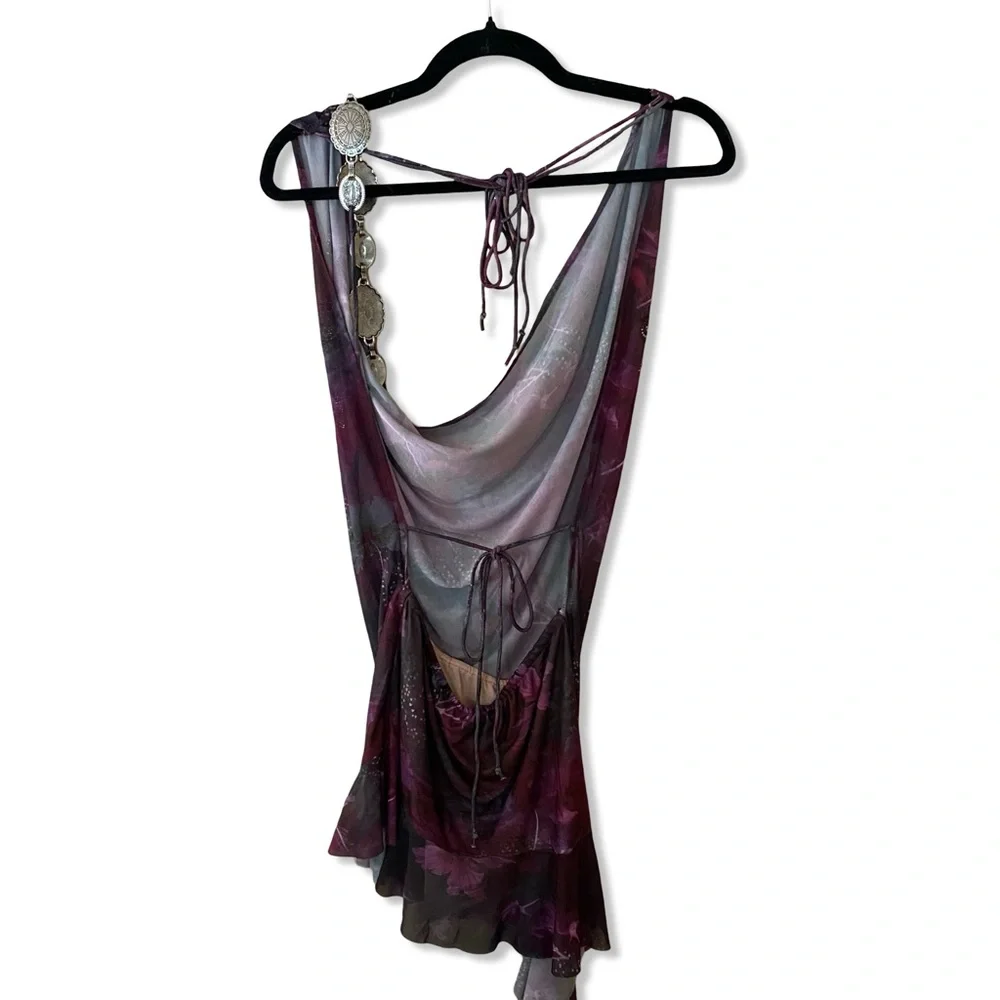 Jaded London Purple Floral Mini Dress - Picture 8 of 14